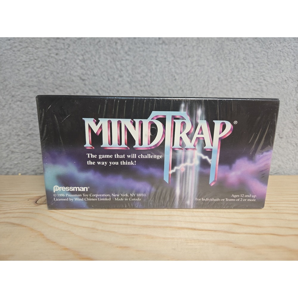 Mind Trap Board Game NEW Sealed Vintage 1996 Pressman Logic Puzzle Party Game